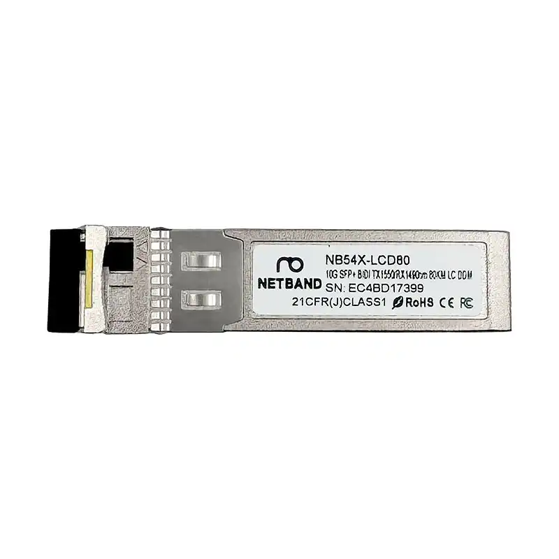 โซลูชัน Optical Transceiver (NETBAND) - 10G BIDI SFP+ โมดูลรับส่งสัญญาณแสงความเร็วสูงระยะไกล 80 กม.