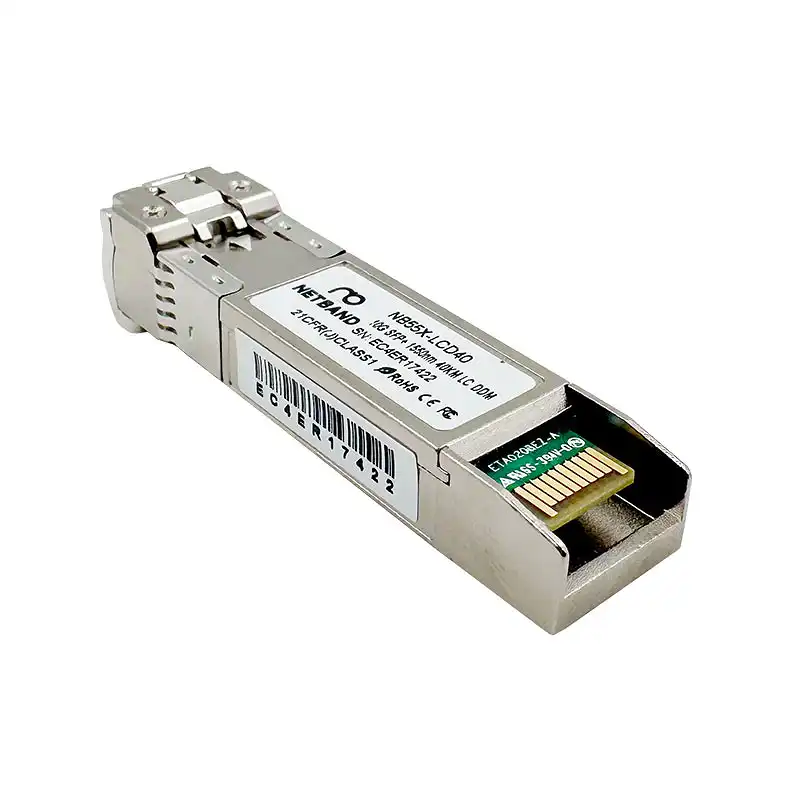 โซลูชัน Optical Transceiver (NETBAND) - 10G SFP+ อุปกรณ์รับส่งสัญญาณไฟเบอร์ออฟติกความเร็วสูงระยะไกล 40 กิโลเมตร