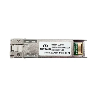 โซลูชัน Optical Transceiver (NETBAND) - 10G SFP+ อุปกรณ์รับส่งสัญญาณไฟเบอร์ออปติกความเร็วสูง 10G ระยะไกล 80 กม.