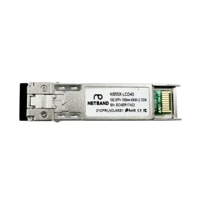 โซลูชัน Optical Transceiver (NETBAND) - 10G SFP+ อุปกรณ์รับส่งสัญญาณไฟเบอร์ออฟติกความเร็วสูง 1550nm 40KM