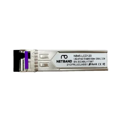 โซลูชัน Optical Transceiver (NETBAND) - 1G BIDI SFP โมดูลรับส่งสัญญาณไฟเบอร์ออปติกความเร็วสูงระยะไกล 120 กม.