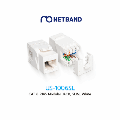 US-1006SL CAT 6 RJ45 Modular JACK, SLIM, White