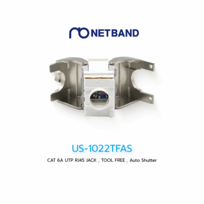 US-1022TFAS (LINK) CAT6A UTP RJ45 Modular Jack Superslim Tool Free Auto Shutter
