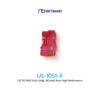 US-1051-2 CAT 5E RJ45 PLUG (ตัวผู้) สีCrystal High Performance (HP) สีแดง