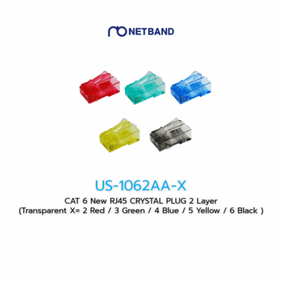 US-1062AA-2 CAT 6 New RJ45 CRYSTAL PLUG 2 Layer