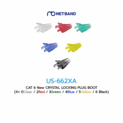 US-662XA CAT 6 New CRYSTAL LOCKING PLUG BOOT