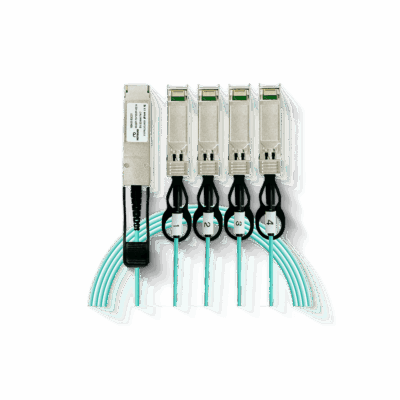 SFPMODULE-NBA4X-S3CD1 /40G QSFP+ to 4x SFP+ AOC 1M เข้ากันได้กับ Cisco/Mikrotik