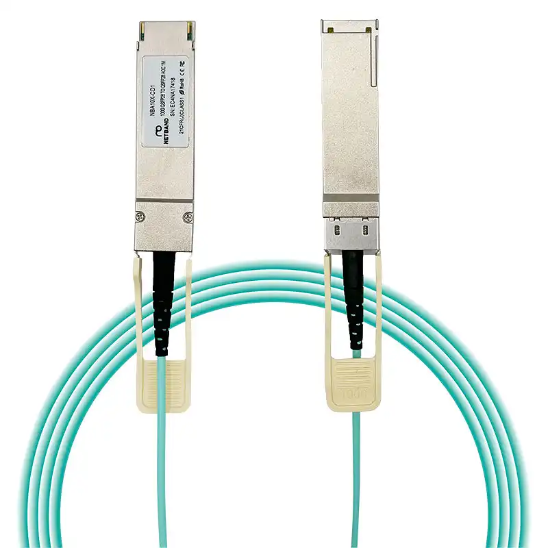 โซลูชัน Optical Transceiver (NETBAND) - AOC Cable สายสัญญาณ 100G QSFP28 สำหรับเชื่อมต่อดาต้าเซ็นเตอร์ความเร็วสูง