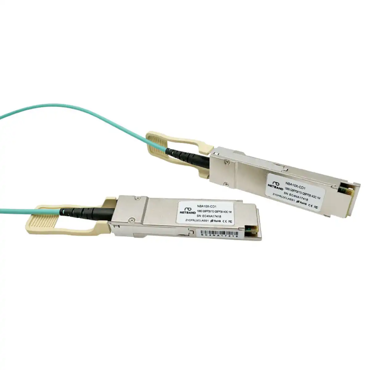 โซลูชัน Optical Transceiver (NETBAND) - AOC Cable สายสัญญาณความเร็วสูง 100G QSFP28 สำหรับ Data Center ประสิทธิภาพสูง