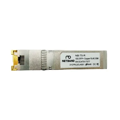 โซลูชัน Network Infrastructure - Enterprise WiFi อุปกรณ์ Netband 10G SFP+ Copper RJ45 สำหรับเชื่อมต่อเครือข่ายความเร็วสูง