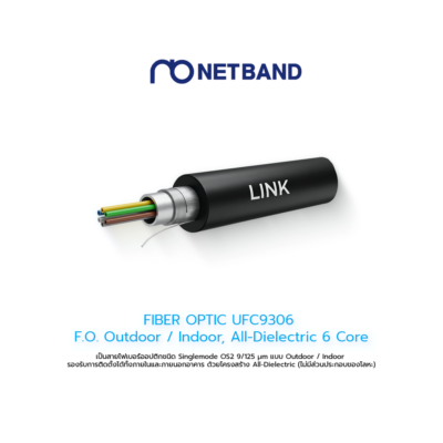 Fiber Optic UFC9306 F.O. Outdoor / Indoor, All-Dielectric 6 Core, LSZH-FR, OS2 4,000 M.