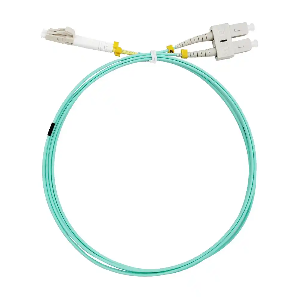 โซลูชัน Fiber Optic Cabling - Fiber Patch Cord สายไฟเบอร์ออฟติก OM3 หัวต่อ SC-LC เกรดคุณภาพสูงสำหรับโครงข่ายข้อมูลองค์กร