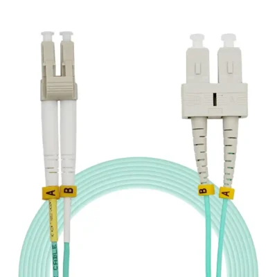 โซลูชัน Fiber Optic Cabling - Fiber Patch Cord สายไฟเบอร์ออปติกมัลติโหมด OM3 หัวต่อ SC-LC รองรับความเร็วสูงระดับดาต้าเซ็นเตอร์