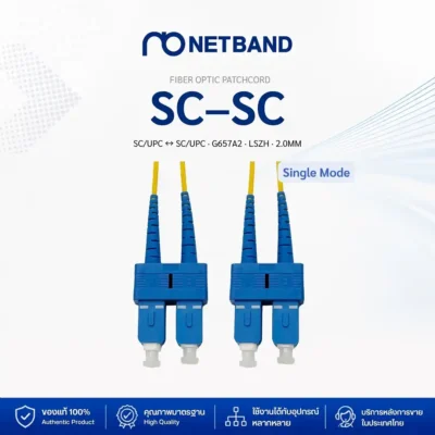 NETBAND สายไฟเบอร์ออปติก SC-SC Single Mode G657A2 SC/UPC LSZH 2.0mm 1-10 เมตร - Image 3