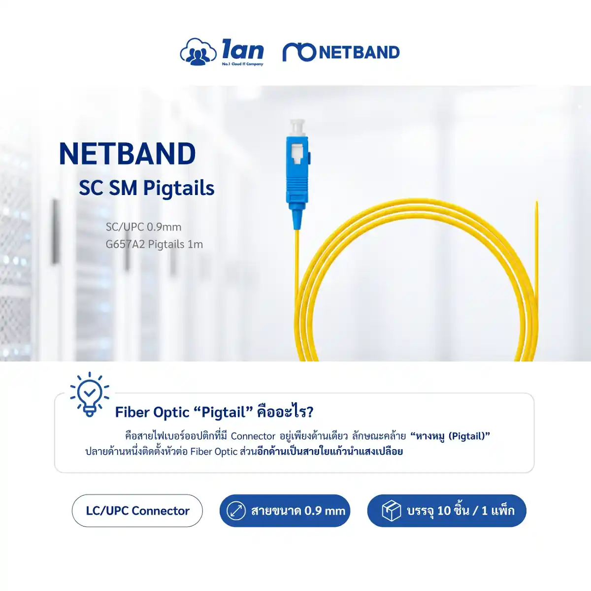 โซลูชัน Fiber Optic Cabling - Fiber Patch Cord สายไฟเบอร์ออปติกมาตรฐาน G657A2 พร้อมหัวคอนเนกเตอร์ SC คุณภาพสูง