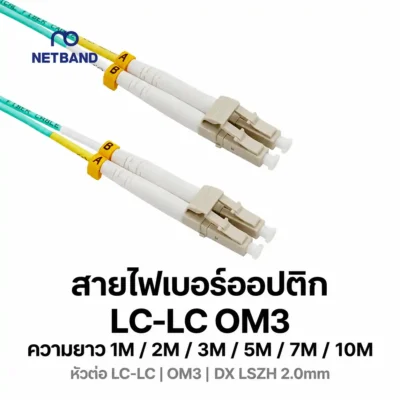 โซลูชัน Fiber Optic Cabling - Fiber Patch Cord สายไฟเบอร์ออปติก LC-LC OM3 แบบมัลติโหมด ความเร็วสูงสำหรับเครือข่ายศูนย์ข้อมูล