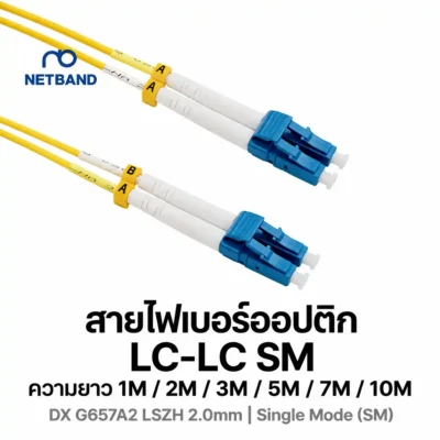 โซลูชัน Fiber Optic Cabling - Fiber Patch Cord สายแพทช์คอร์ด LC-LC Duplex Singlemode คุณภาพสูงสำหรับการเชื่อมต่อเครือข่าย