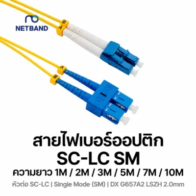 โซลูชัน Fiber Optic Cabling - Fiber Patch Cord สายไฟเบอร์ออฟติก SC-LC Single Mode คุณภาพสูงสำหรับเครือข่ายความเร็วสูง